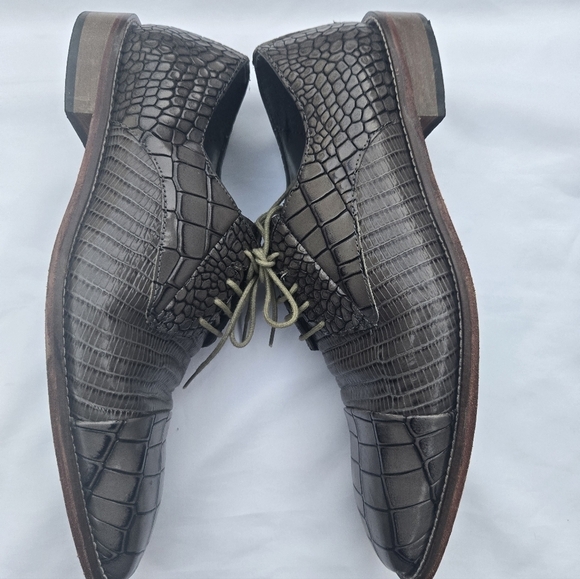 Stacy Adams Black Crocodile Pattern Oxfords main image 5